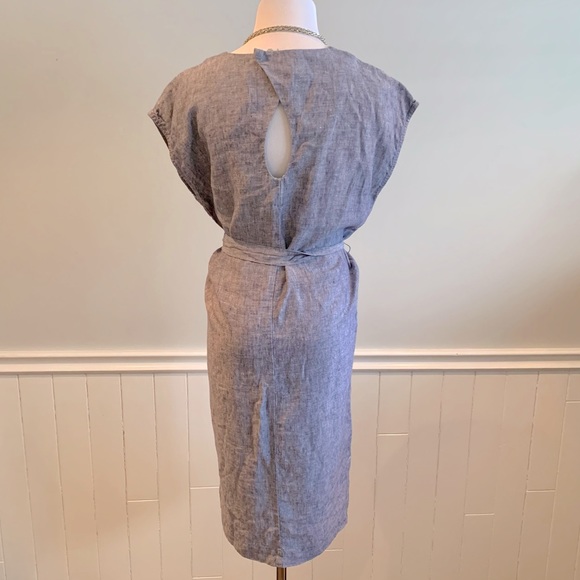 100% Linen Tie-Waist MIDI dress from Adrienne Vittadini - Picture 5 of 14